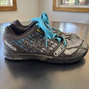 Reebok CrossFit Nano 5.0 Training Shoes Blue Black Gray Womens Sneakers Sz 7.5